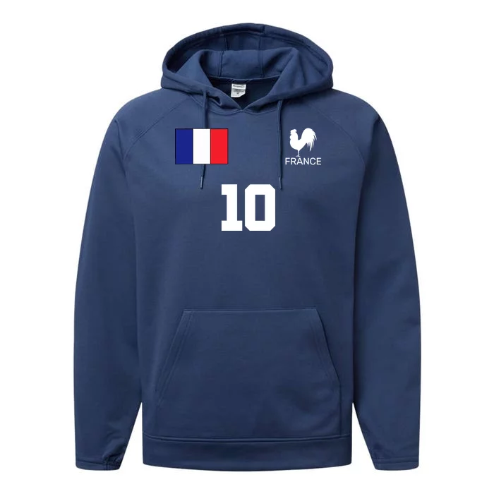 France Soccer Jersey Performance Fleece Hoodie