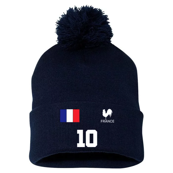 France Soccer Jersey Pom Pom 12in Knit Beanie