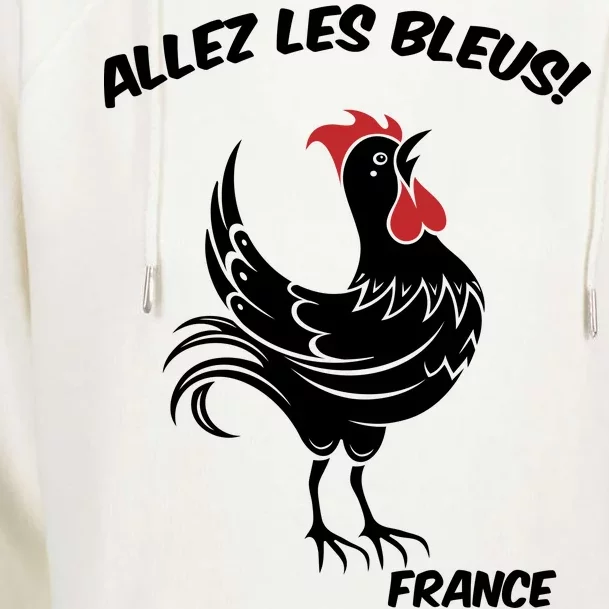 France Soccer World Allez Les Bleus Womens Funnel Neck Pullover Hood