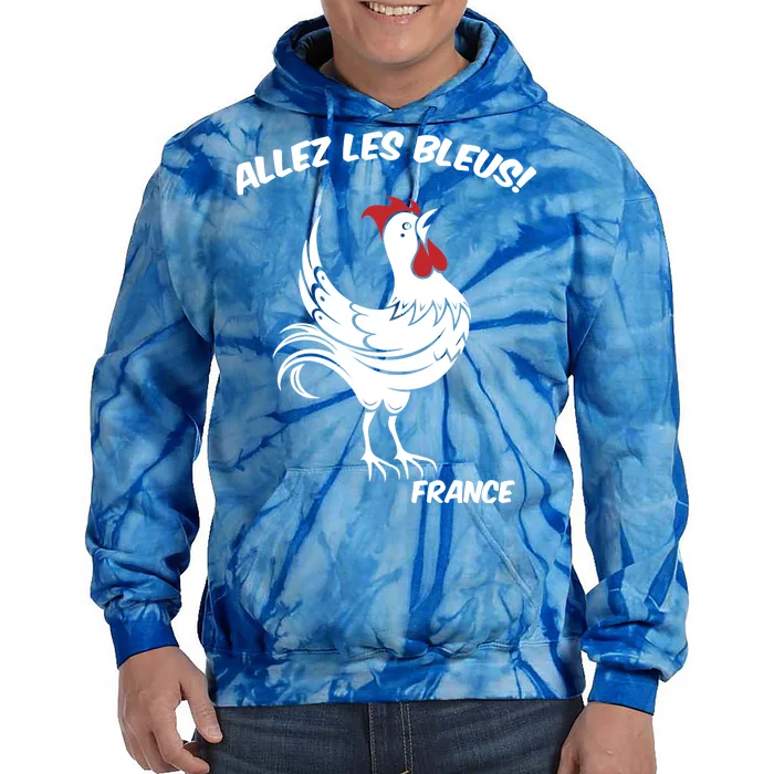 France Soccer World Allez Les Bleus Tie Dye Hoodie