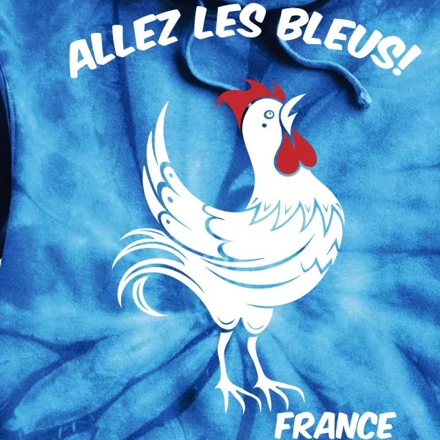 France Soccer World Allez Les Bleus Tie Dye Hoodie