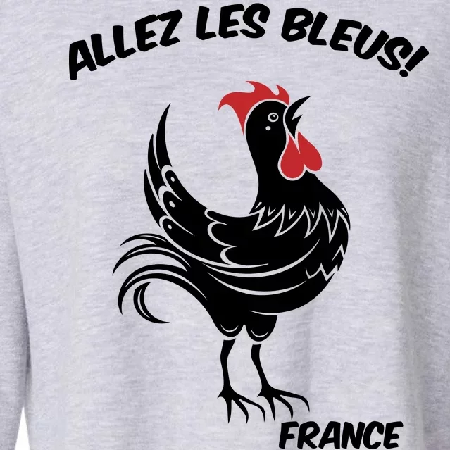 France Soccer World Allez Les Bleus Cropped Pullover Crew