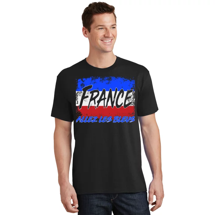 France Team Flag Allez Les Bleus Soccer T-Shirt