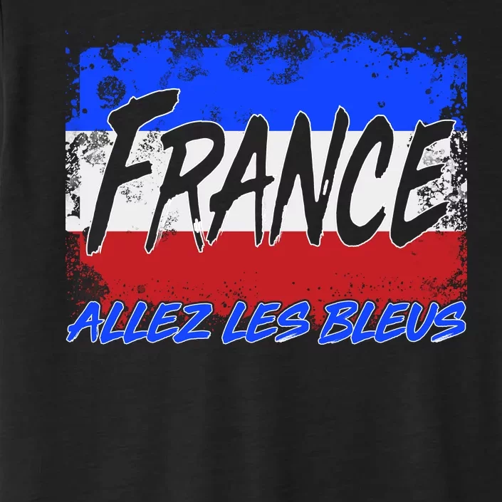 France Team Flag Allez Les Bleus Soccer ChromaSoft Performance T-Shirt