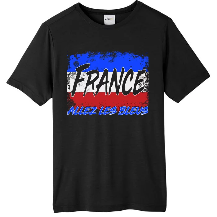 France Team Flag Allez Les Bleus Soccer ChromaSoft Performance T-Shirt