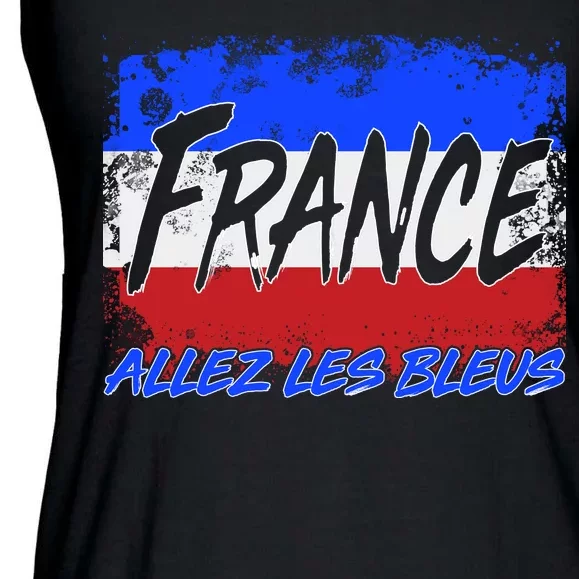 France Team Flag Allez Les Bleus Soccer Ladies Essential Flowy Tank