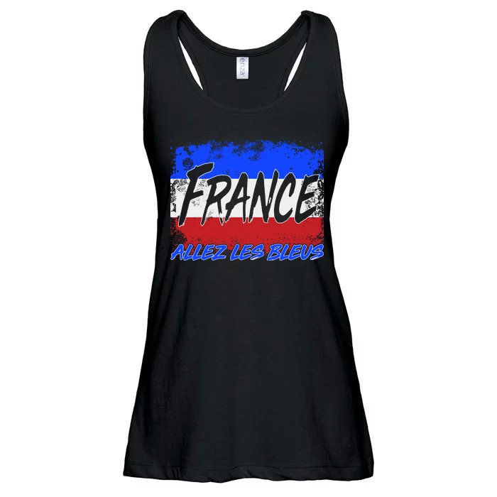 France Team Flag Allez Les Bleus Soccer Ladies Essential Flowy Tank