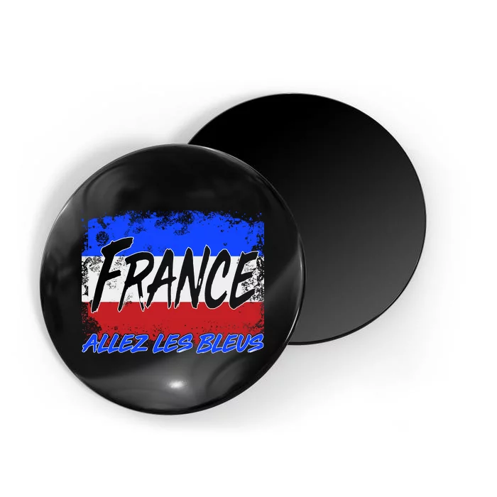 France Team Flag Allez Les Bleus Soccer Magnet