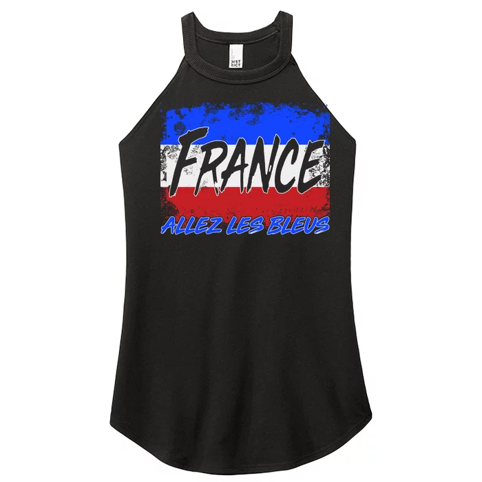 France Team Flag Allez Les Bleus Soccer Women’s Perfect Tri Rocker Tank