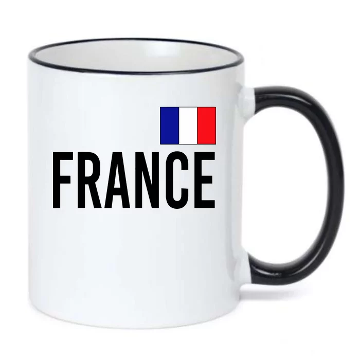 France Team Flag Logo Black Color Changing Mug