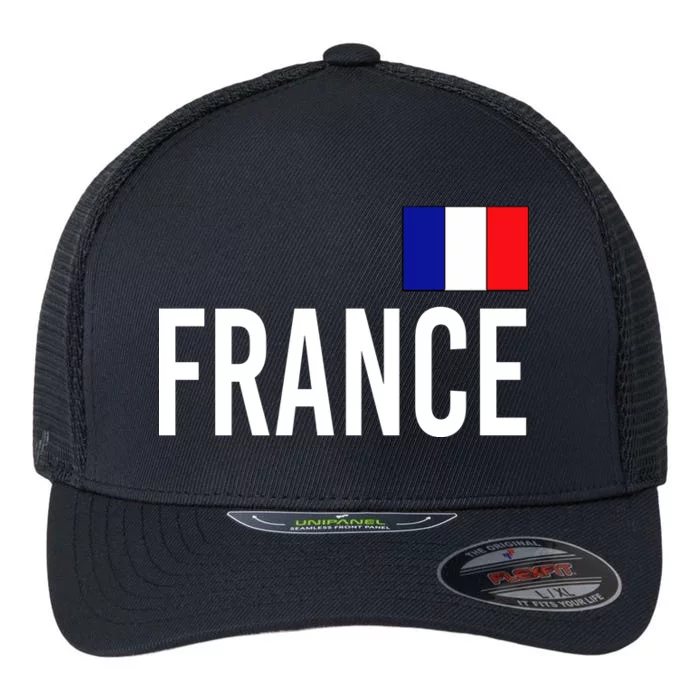 France Team Flag Logo Flexfit Unipanel Trucker Cap