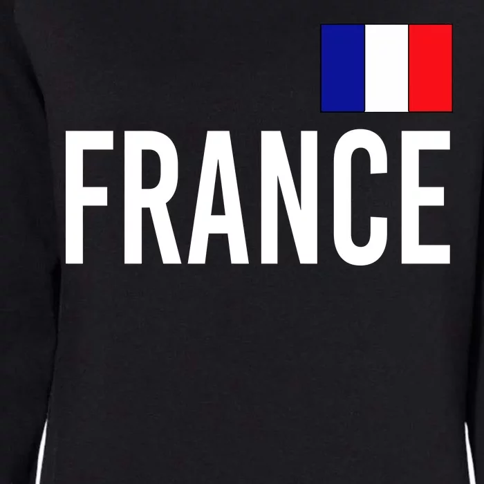 France Team Flag Logo Womens California Wash Sweatshirt