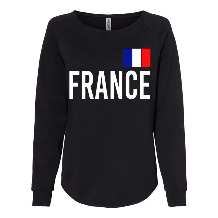 France Team Flag Logo Womens California Wash Sweatshirt