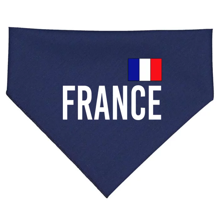 France Team Flag Logo USA-Made Doggie Bandana