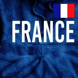 France Team Flag Logo Tie Dye Hoodie