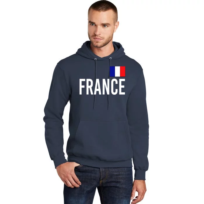 France Team Flag Logo Tall Hoodie