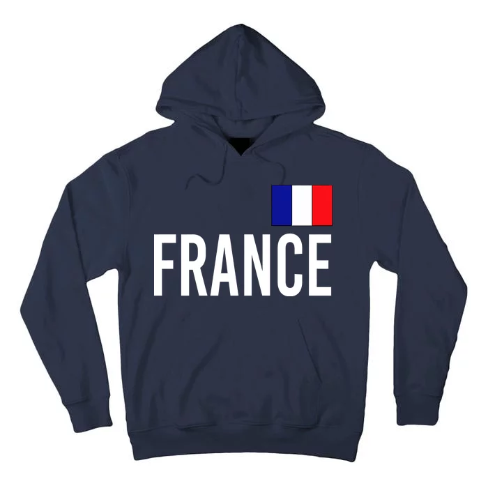 France Team Flag Logo Tall Hoodie