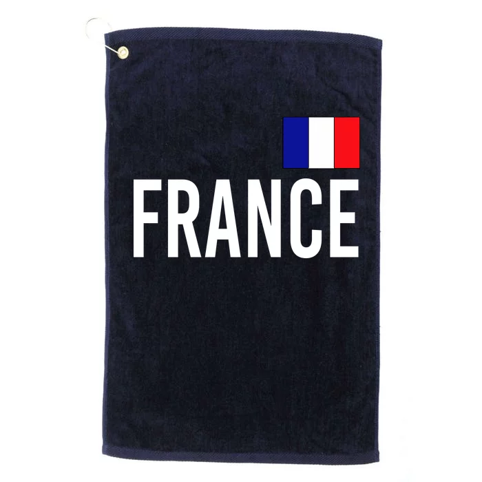 France Team Flag Logo Platinum Collection Golf Towel