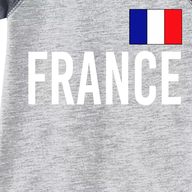 France Team Flag Logo Infant Baby Jersey Bodysuit