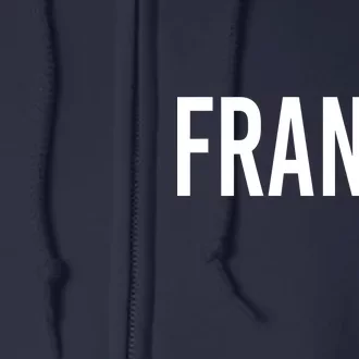 France Team Flag Logo Full Zip Hoodie