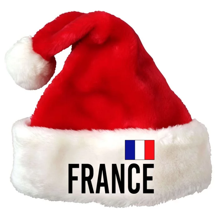 France Team Flag Logo Premium Christmas Santa Hat