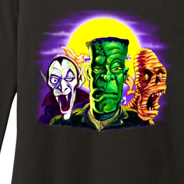 Frankenstein Halloween Monsters Womens CVC Long Sleeve Shirt