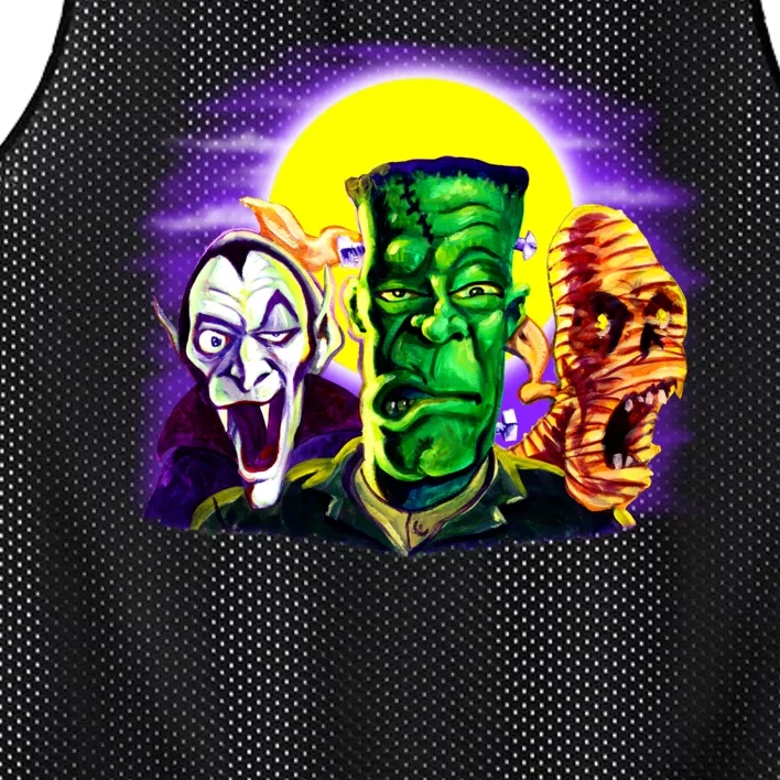 Frankenstein Halloween Monsters Mesh Reversible Basketball Jersey Tank