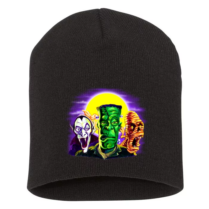 Frankenstein Halloween Monsters Short Acrylic Beanie