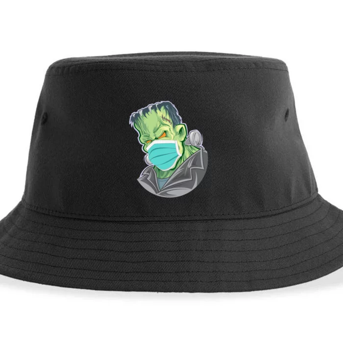 Frankenstein Pandemic Virus Mask Sustainable Bucket Hat