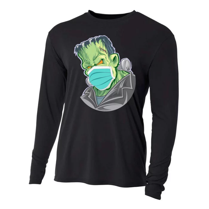 Frankenstein Pandemic Virus Mask Cooling Performance Long Sleeve Crew