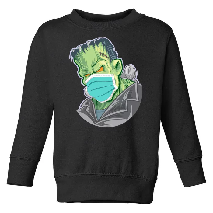 Frankenstein Pandemic Virus Mask Toddler Sweatshirt