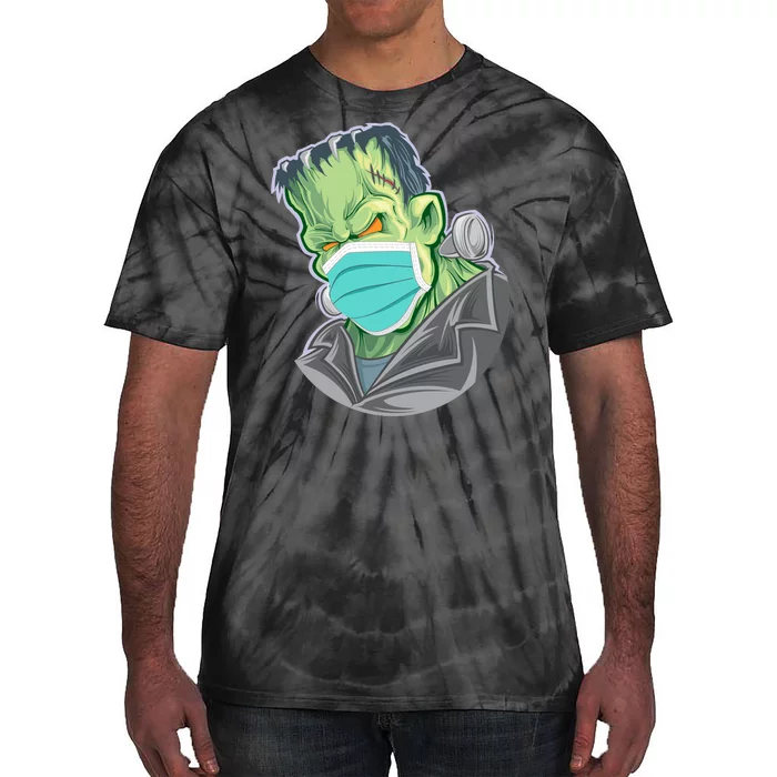 Frankenstein Pandemic Virus Mask Tie-Dye T-Shirt