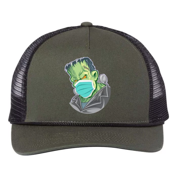 Frankenstein Pandemic Virus Mask Retro Rope Trucker Hat Cap