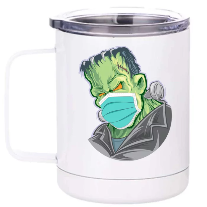 Frankenstein Pandemic Virus Mask Front & Back 12oz Stainless Steel Tumbler Cup