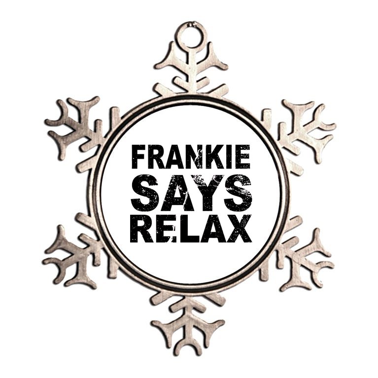 Frankie Says Relax Metallic Star Ornament