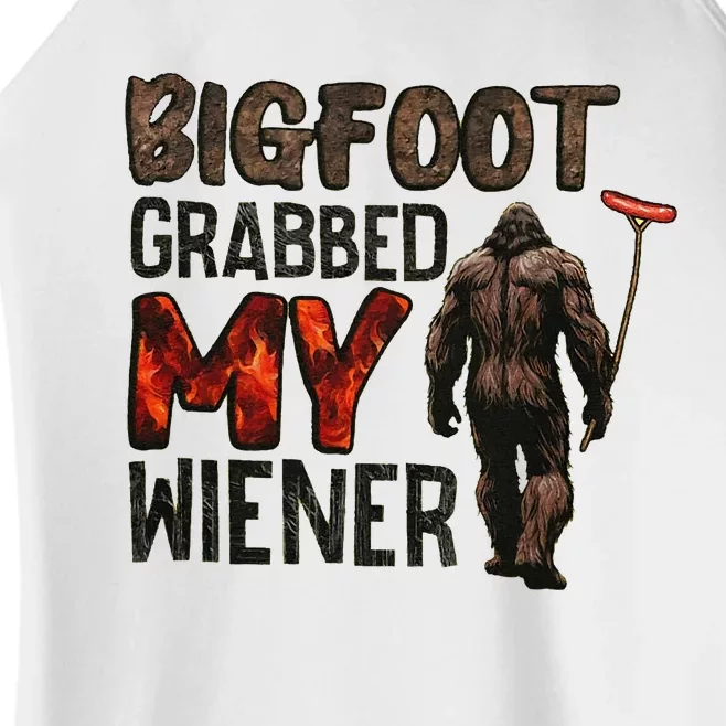 Funny Retro Bigfoot Bigfoot Grabbed My Wiener Women’s Perfect Tri Rocker Tank