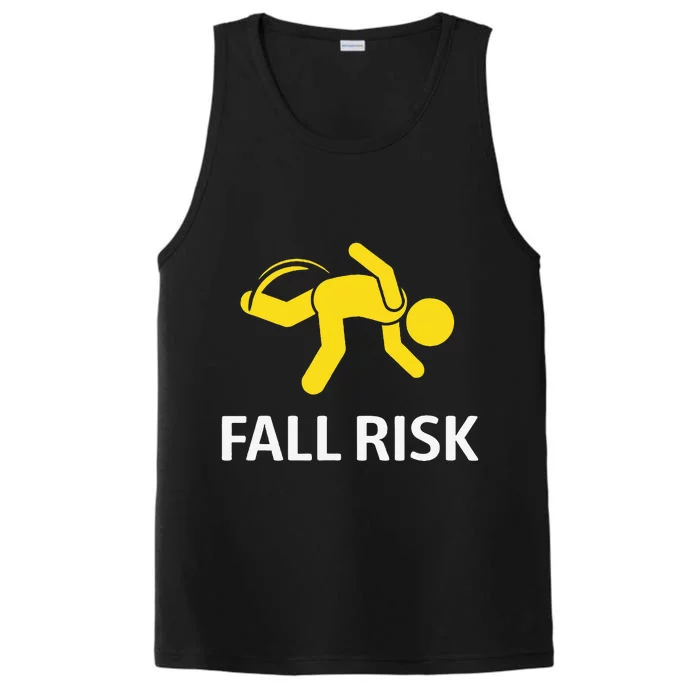 Fall Risk Balance Issues Funny Fall Risk Performance Tank