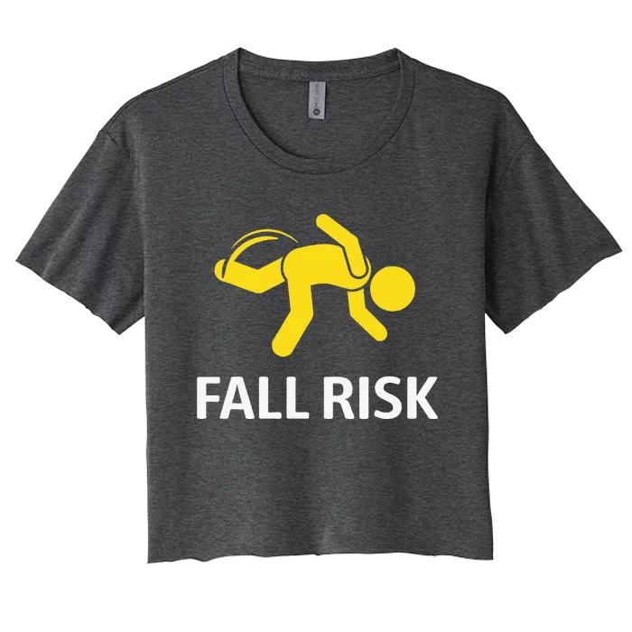 Fall Risk Balance Issues Funny Fall Risk Women's Crop Top Tee