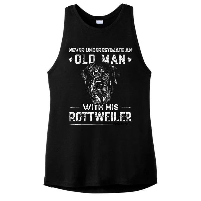 Funny Rotti Best Dog Dad Ever Rottweiler Ladies Tri-Blend Wicking Tank