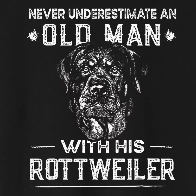 Funny Rotti Best Dog Dad Ever Rottweiler Women's Crop Top Tee