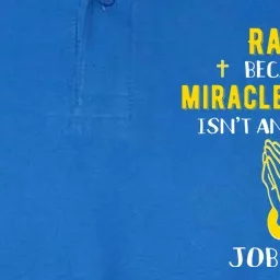 Funny Rabbi Because Miracle Worker Isn't A Job Title Gift Softstyle Adult Sport Polo