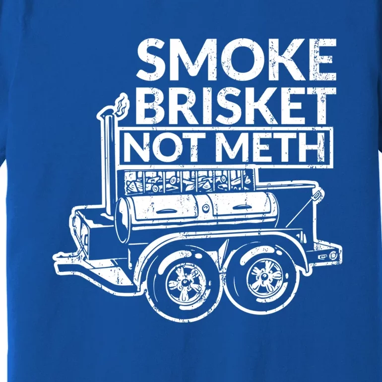 Funny Retro Bbq Smoking Meat Lover Gift Smoke Brisket Not Meth Funny Gift Premium T-Shirt