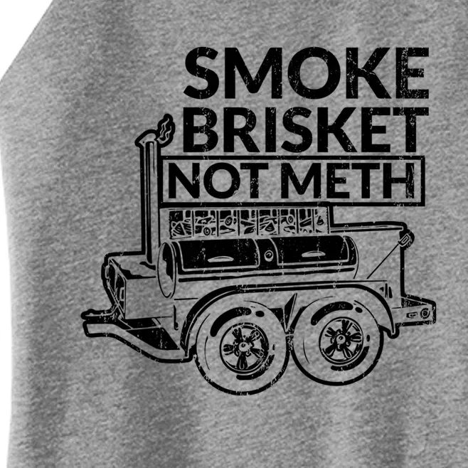 Funny Retro Bbq Smoking Meat Lover Gift Smoke Brisket Not Meth Funny Gift Women’s Perfect Tri Rocker Tank