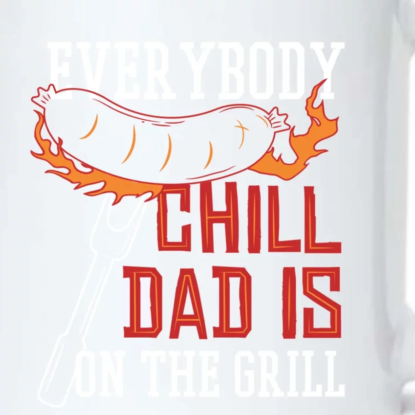 Funny Retro Bbq Party Grill Smoker Chef Dad Everybody Chill Gift Black Color Changing Mug