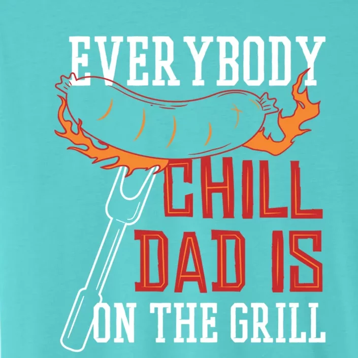 Funny Retro Bbq Party Grill Smoker Chef Dad Everybody Chill Gift ChromaSoft Performance T-Shirt