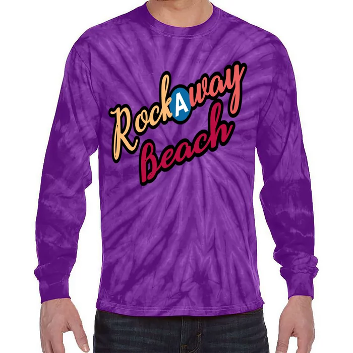 Far Rockaway Beach Queens County New York City A Train Tie-Dye Long Sleeve Shirt