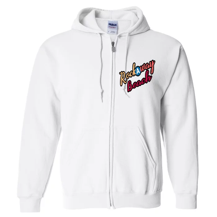 Far Rockaway Beach Queens County New York City A Train Full Zip Hoodie