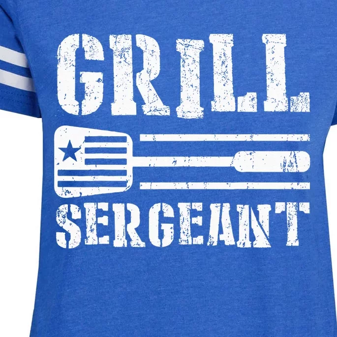 Funny Retro BBQ Grill Meat Lover GRILL SERGEANT Enza Ladies Jersey Football T-Shirt