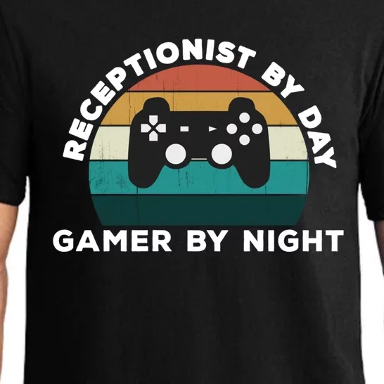 Funny Receptionist By Day Gamer By Night: Video Game Lover Gift Pajama Set