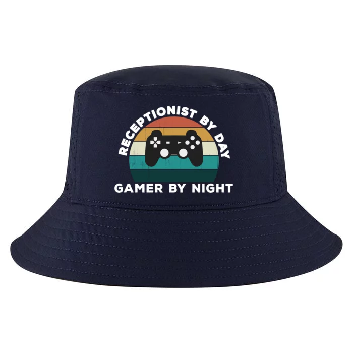 Funny Receptionist By Day Gamer By Night: Video Game Lover Gift Cool Comfort Performance Bucket Hat